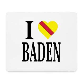 I love Baden - Mousepad (Querformat) - Weiß - Vorne