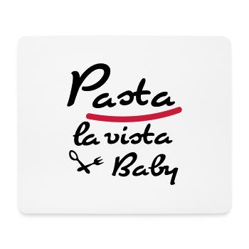 pasta_la_vista - Mousepad (Querformat) - Weiß - Vorne