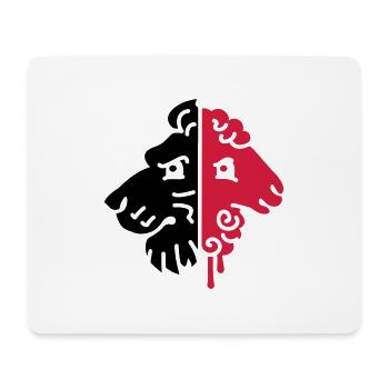 Loewe und Lamm, Lion and Lamb - Mousepad (Querformat) - Weiß - Vorne