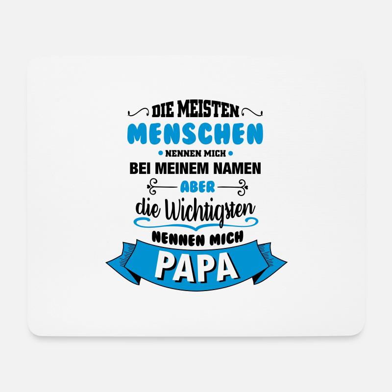 Beim Namen nennen - Papa - Mousepad (Querformat) - Weiß