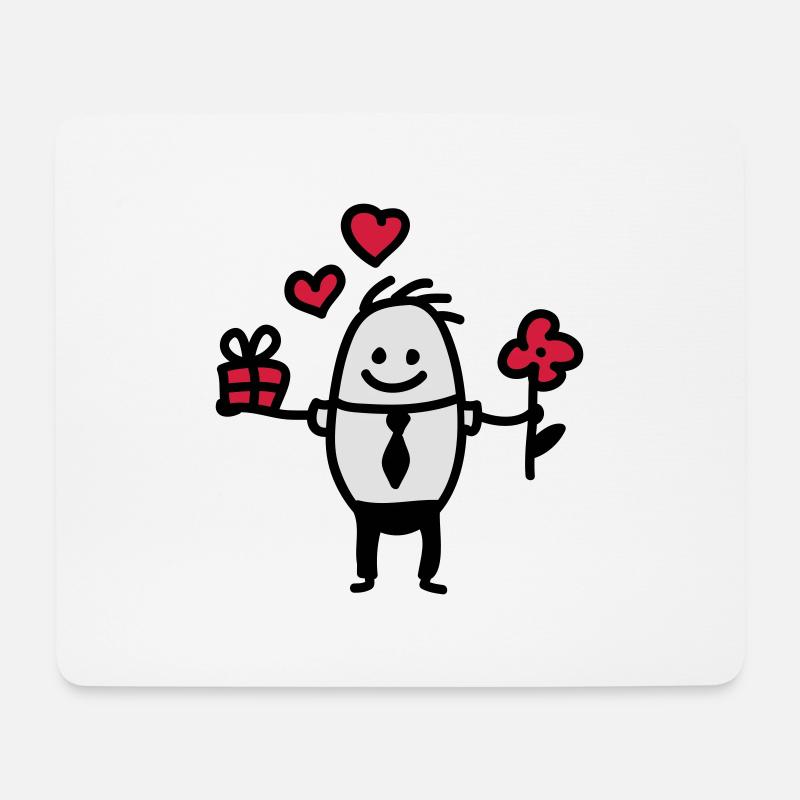 Valentinstag - Mousepad (Querformat) - Weiß