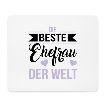 Die beste Ehefrau der Welt - Mousepad (Querformat) - Weiß - Vorne