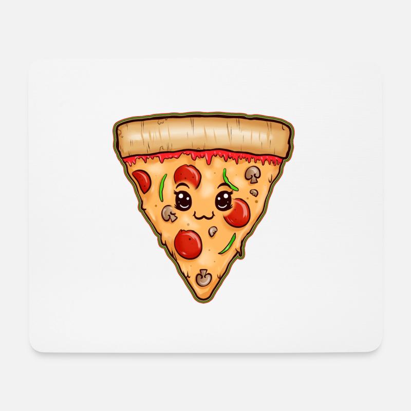 Lovely Pizza - Mousepad (Querformat) - Weiß