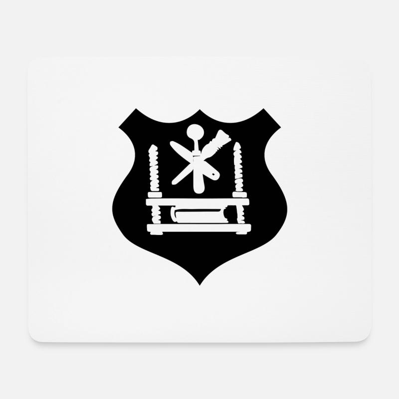 Zunftsymbol Buchdrucker - Mousepad (Querformat) - Weiß