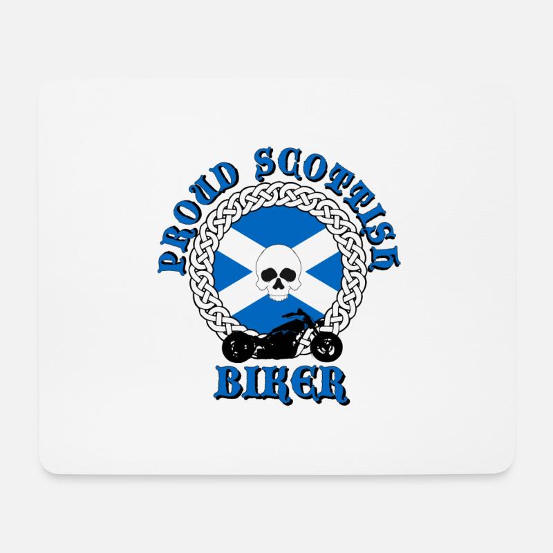 Proud Scottish Biker - Mousepad (Querformat) - Weiß