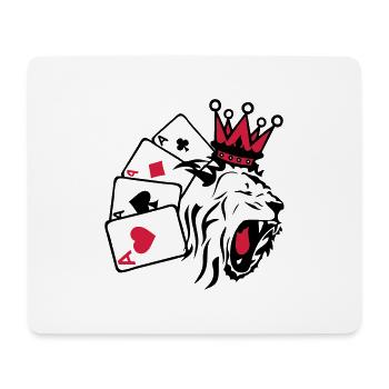 king roi poker lion1 - Tapis de souris (format paysage) - blanc - Devant
