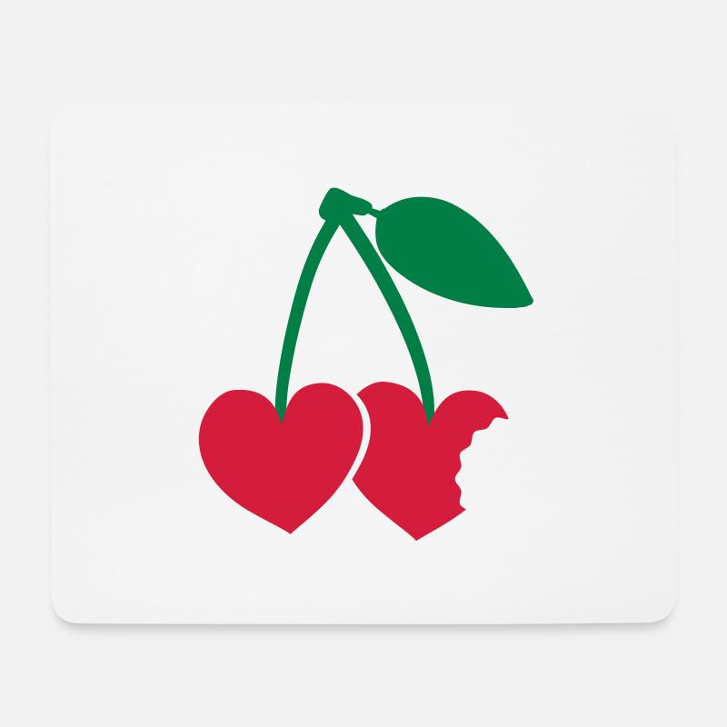 kirschen - Mousepad (Querformat) - Weiß