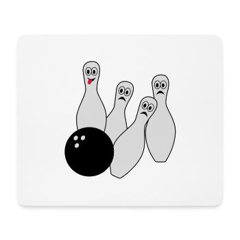 Bowling, Kegeln - Mousepad (Querformat) - Weiß - Vorne