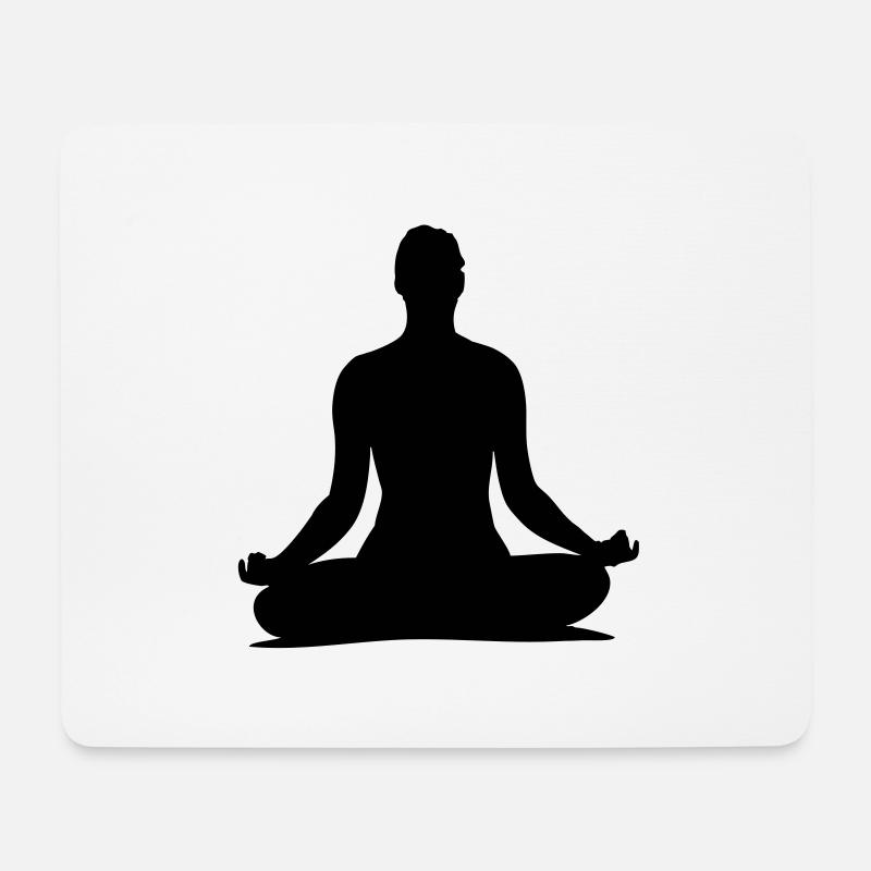 yoga___f1 - Mousepad (Querformat) - Weiß