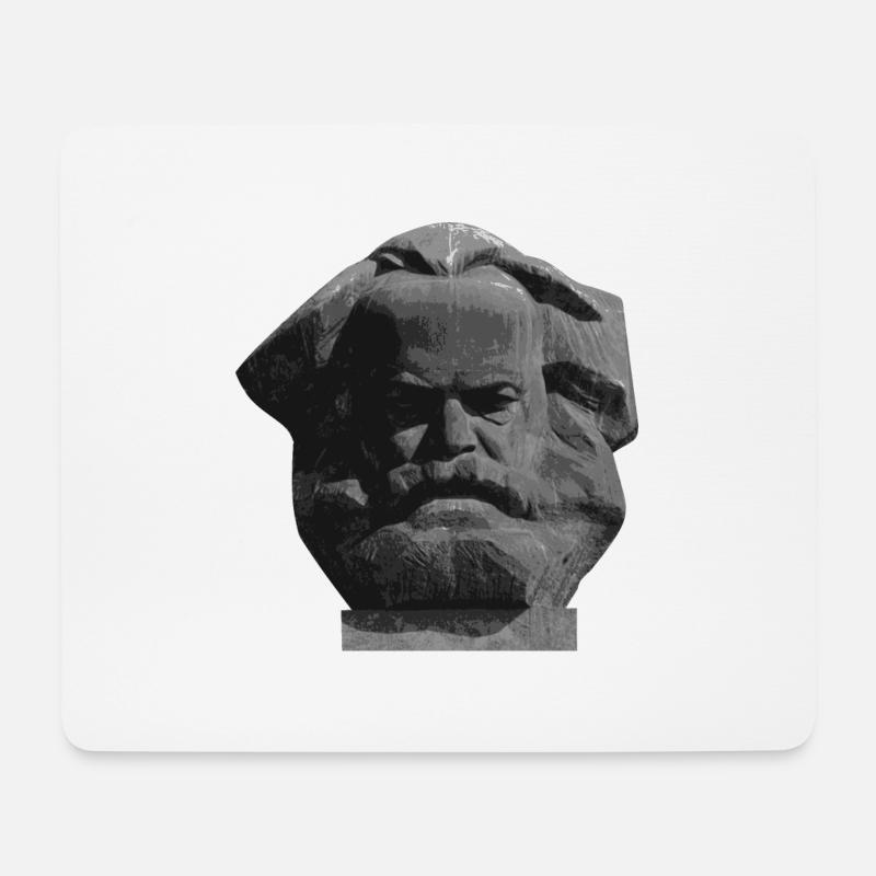 Karl Marx - Chemnitzer Nischel - Mousepad (Querformat) - Weiß