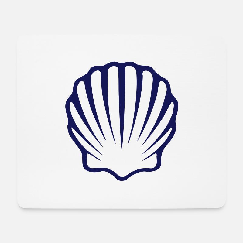 Jakobsmuschel VIIb Blau - Mousepad (Querformat) - Weiß