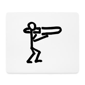Musikant mit Posaune - Mousepad (Querformat) - Weiß - Vorne