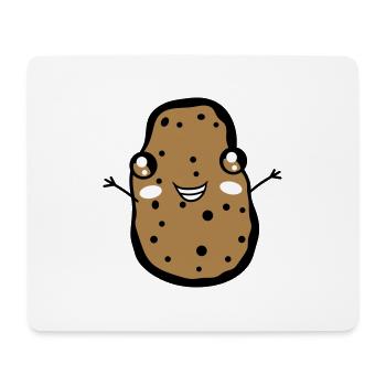 gluecklich klein suess niedlich lustig gesicht arm - Mousepad (Querformat) - Weiß - Vorne