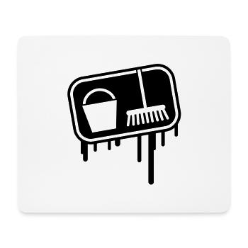 putzen_grunge_icon_1 - Tapis de souris (format paysage) - blanc - Devant