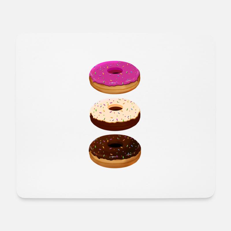 Donuts - Mousepad (Querformat) - Weiß