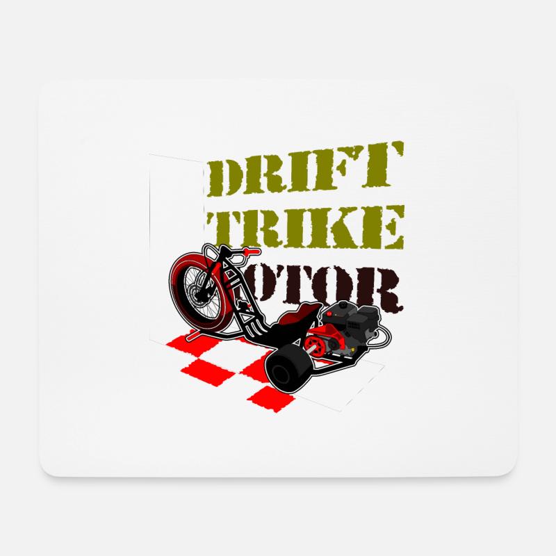 Drift Trike - Mouse Pad (horizontal) - white