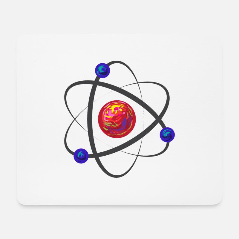 Proton Atom - Mousepad (Querformat) - Weiß