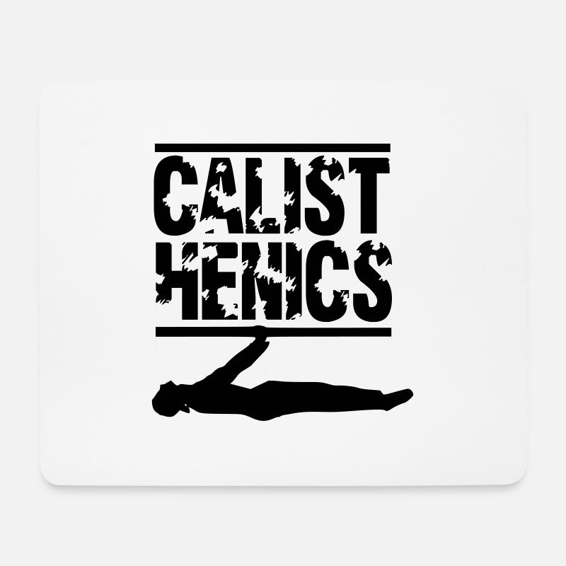 Calisthenics Frontlever - Mousepad (Querformat) - Weiß