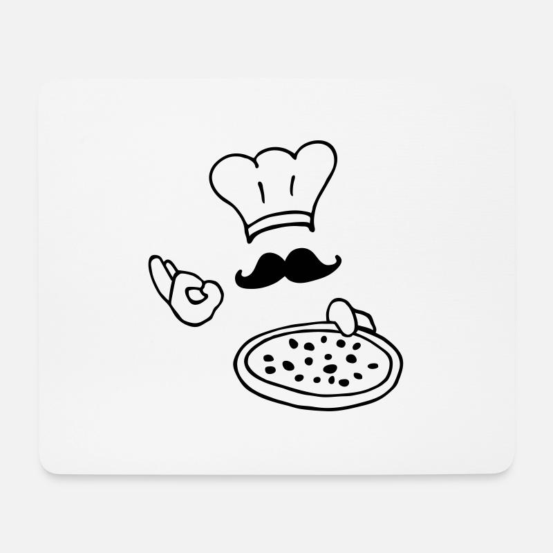 pizza - Mouse Pad (horizontal) - white