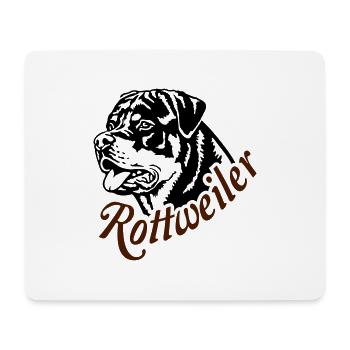 569 Rottweiler chien - Tapis de souris (format paysage) - blanc - Devant