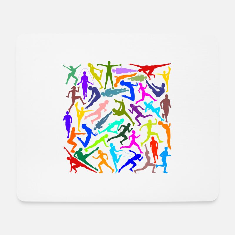 Sport Art - Mousepad (Querformat) - Weiß