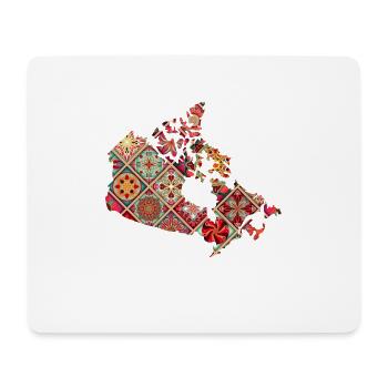 Patckwork Kanada - Mousepad (Querformat) - Weiß - Vorne
