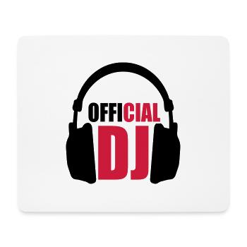 Official DJ - Mousepad (Querformat) - Weiß - Vorne