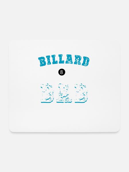 Billard - Mousepad (Querformat) - Weiß