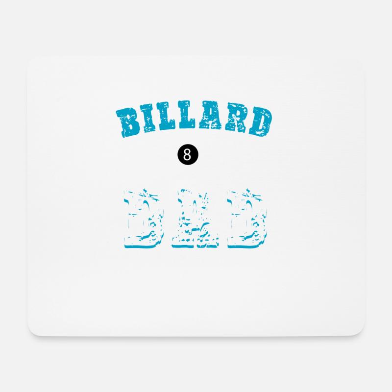 Billard - Mousepad (Querformat) - Weiß