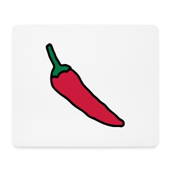 chili pepper drawing, vegetable, paprika hot - Mouse Pad (horizontal) - white - Front