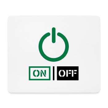 On Off Power Schalter Design - Mousepad (Querformat) - Weiß - Vorne