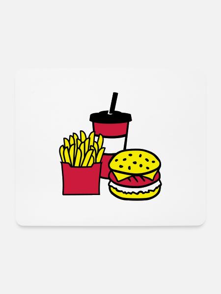 Fast food - Mouse Pad (horizontal) - white