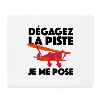 JE ME POSE - Tapis de souris (format paysage) - blanc - Devant
