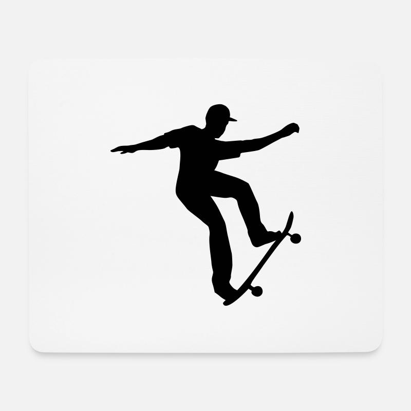 Skateboard, Skateboarder - Mousepad (Querformat) - Weiß
