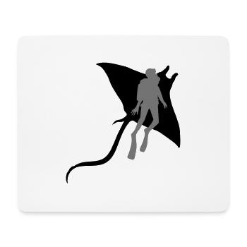 2 friends divers dive stingrays s - Mouse Pad (horizontal) - white - Front