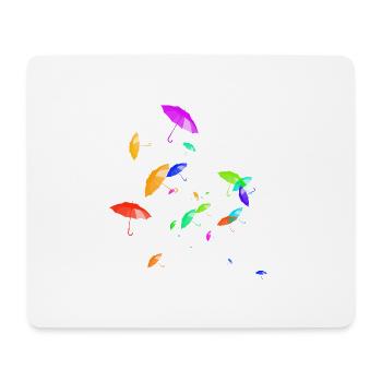 Regenschirme - Mousepad (Querformat) - Weiß - Vorne