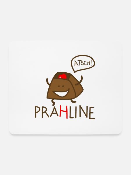 Praline - Mousepad (Querformat) - Weiß