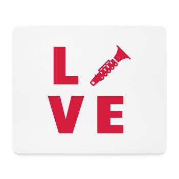 Klarinette Klarinettist Musik Musiker Musikerin - Mousepad (Querformat) - Weiß - Vorne