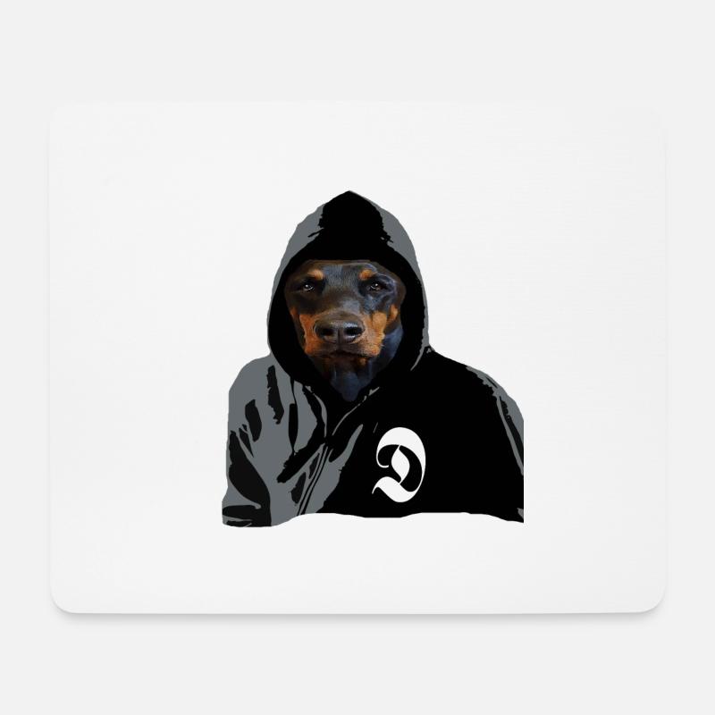 Dobermann Hunderasse Hundesport, Dobermann - Mousepad (Querformat) - Weiß