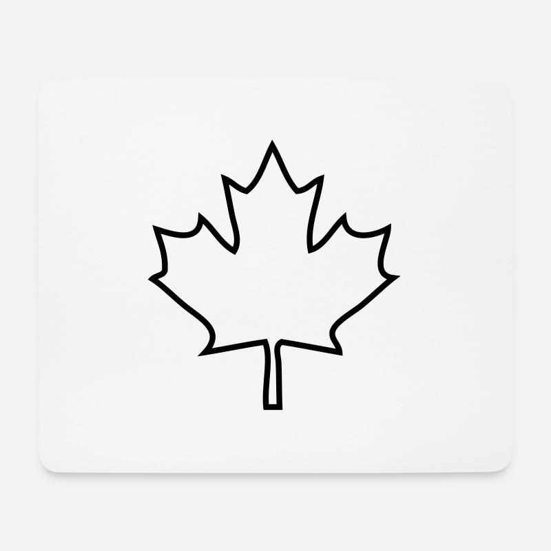 ahornblatt canada Blätter - Mousepad (Querformat) - Weiß