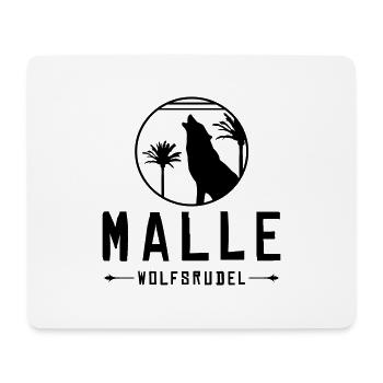 malle wolfsrudel - Mousepad (Querformat) - Weiß - Vorne