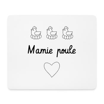 Mamie poule ❤️ Cadeau Mamy ❤️ Grand-Mère - Tapis de souris (format paysage) - blanc - Devant