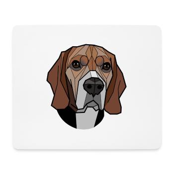 Beagle - Mousepad (Querformat) - Weiß - Vorne