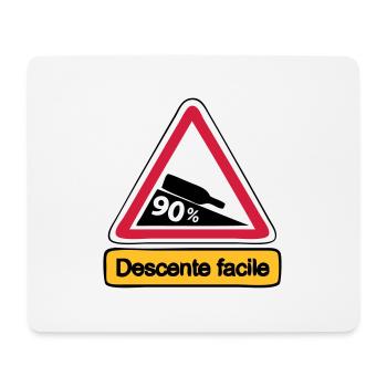 90 descente facile humour alcool - Tapis de souris (format paysage) - blanc - Devant