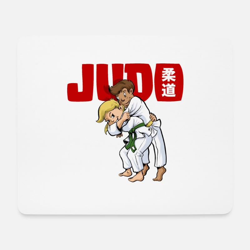 Kinder Judo - Mousepad (Querformat) - Weiß