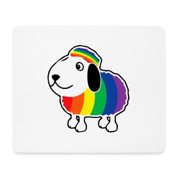 Arc en ciel mouton arc en ciel drapeau des animaux - Tapis de souris (format paysage) - blanc - Devant