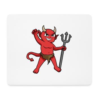 Démon - diable - Tapis de souris (format paysage) - blanc - Devant
