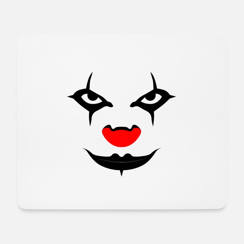 Halloween klown Horror clown Joker Smile face - Mousepad (Querformat) - Weiß