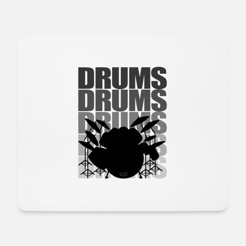 Drums drums - Mouse Pad (horizontal) - white