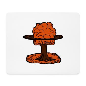 Nuclear Explosion Mushroom Cloud - Mouse Pad (horizontal) - white - Front